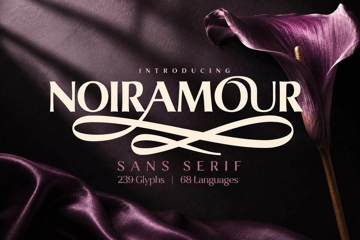 Noir Amour - Sans Serif Typeface, a Sans Serif Font by HipFonts (Photo 1 of 12)