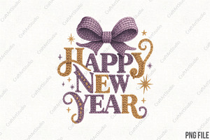 Happy New Year Crochet PNG, an Illustration by CraftArtStudio
