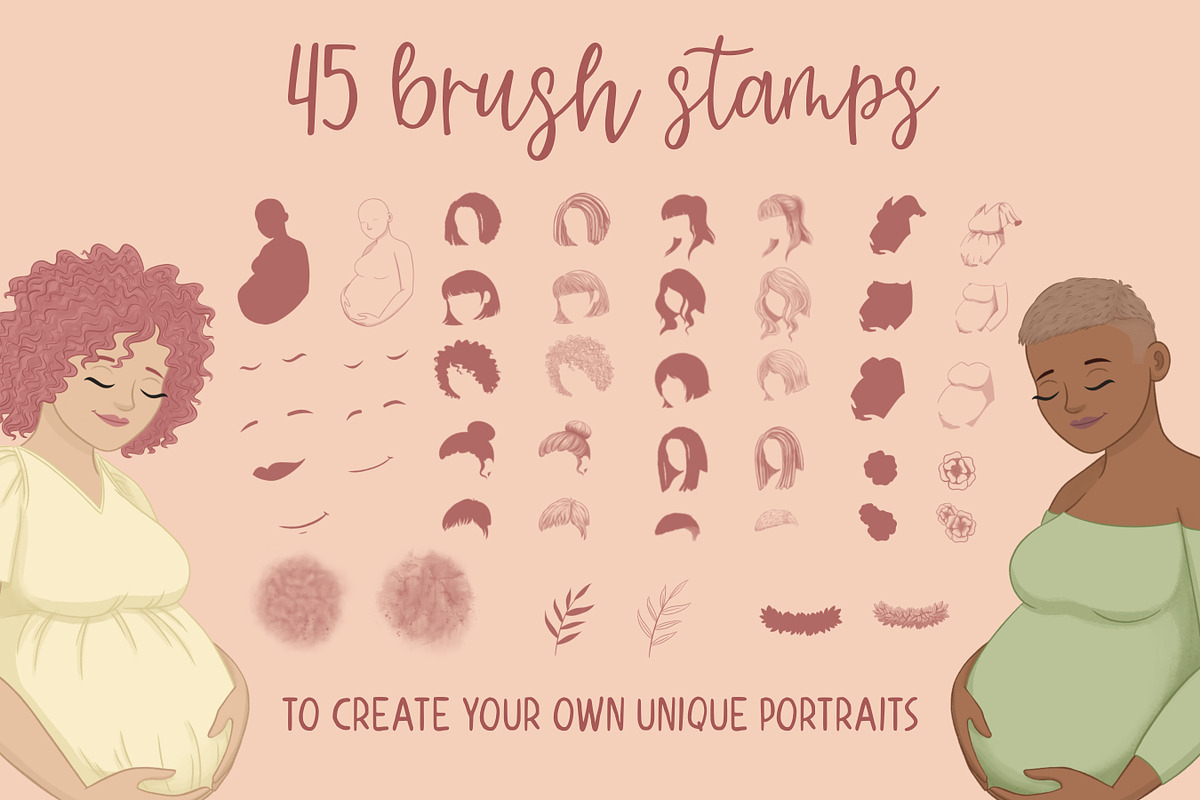 Maternity Character Portrait Brushes, a Brush Add-On by Brushed Rose (Photo 3 of 4)