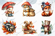 Watercolor Woodland Animals Clipart, a Graphic by designcity5 (Thumbnail 3 of 5)