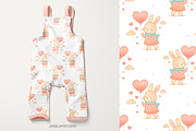 Bunny Valentine - White, a Pattern Graphic by Jaselvii Studio (Thumbnail 4 of 6)