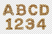 Gold Chain 3D Font, a Font by Loudoun Design Co. (Thumbnail 6 of 6)