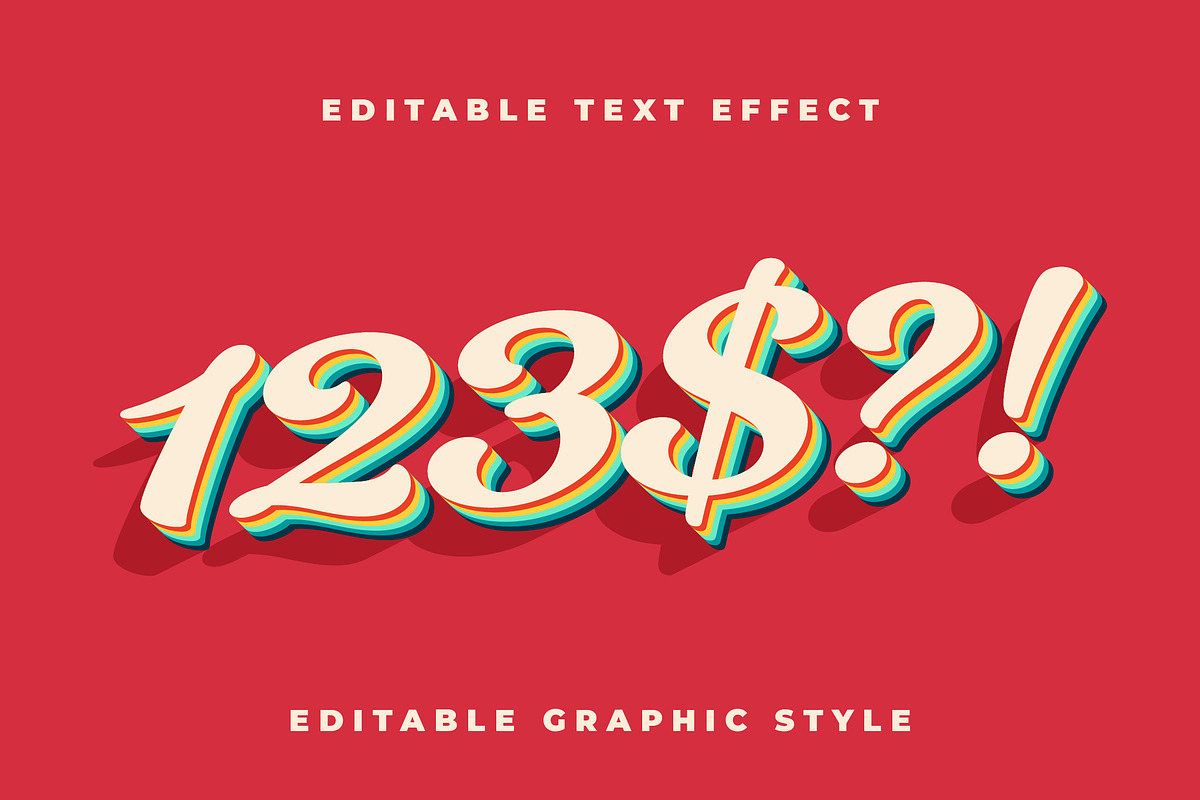 Retro Script Layered Text Effect preview 2