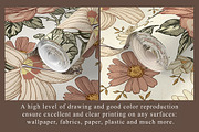 Set Seamless Flowers Roses Hibiscus, a Pattern Graphic by Vintage (Thumbnail 5 of 13)