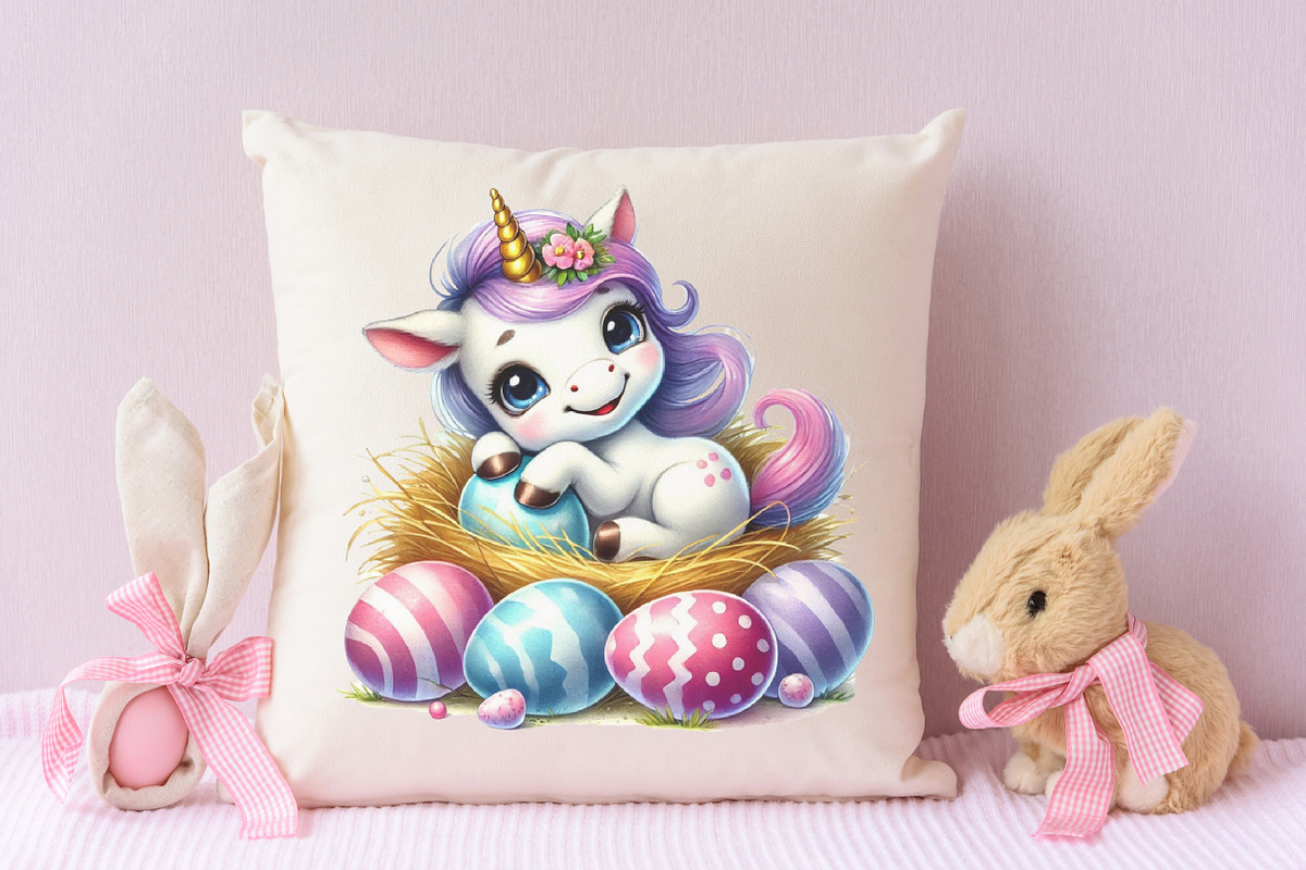 Newborn unicorn Easter Day Png, an Illustration by RobertsArt (Photo 6 of 7)