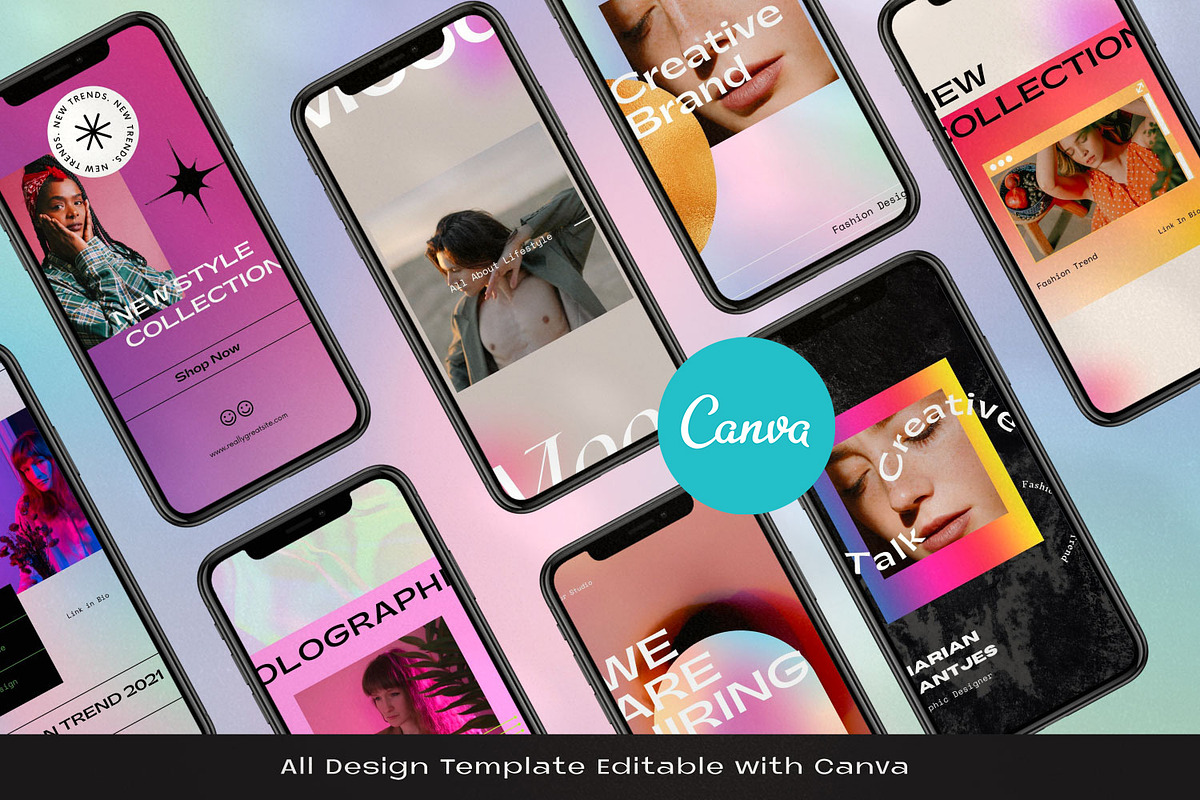 Holowgraphic - Canva Instagram Pack, a Social Media Template by Dirtytemp Studio (Photo 4 of 7)