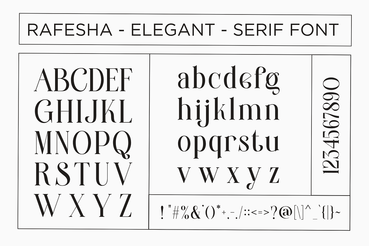 Rafesha Modern Serif Font, a Serif Font by Graphicxell (Photo 2 of 8)
