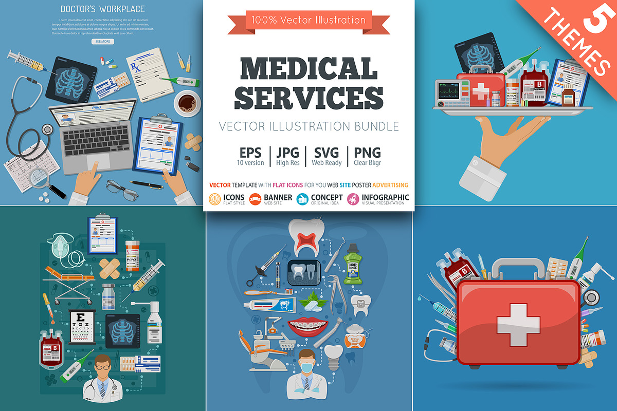 Medical Services Themes, a Healthcare Illustration by TAlex (Photo 1 of 7)