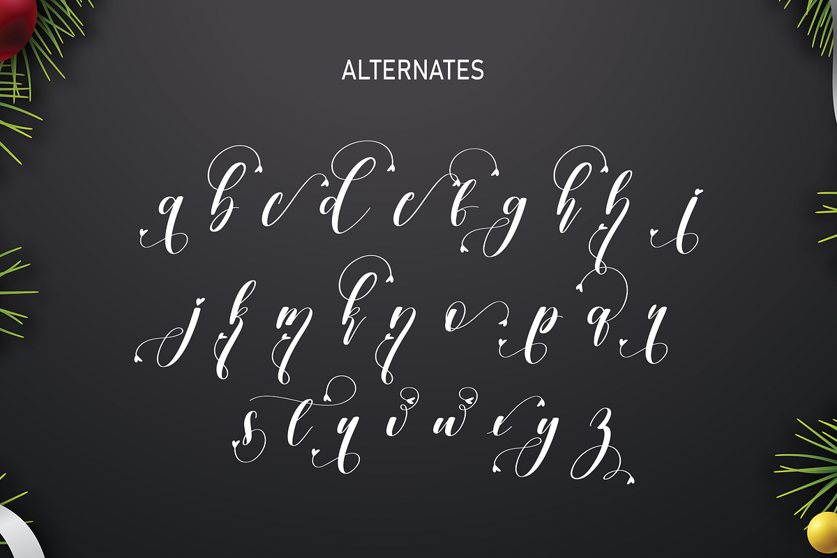 Christmas Wonderful | Script font, a Script Font by Scratchones (Photo 7 of 8)