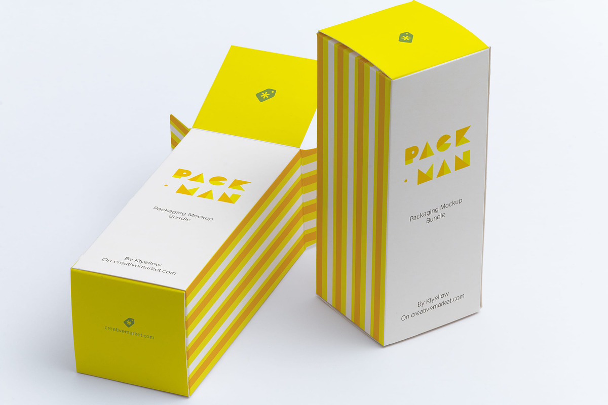 Tall Gift Box Mockup 02, a Packaging Mockup by Ktyellow (Photo 1 of 3)