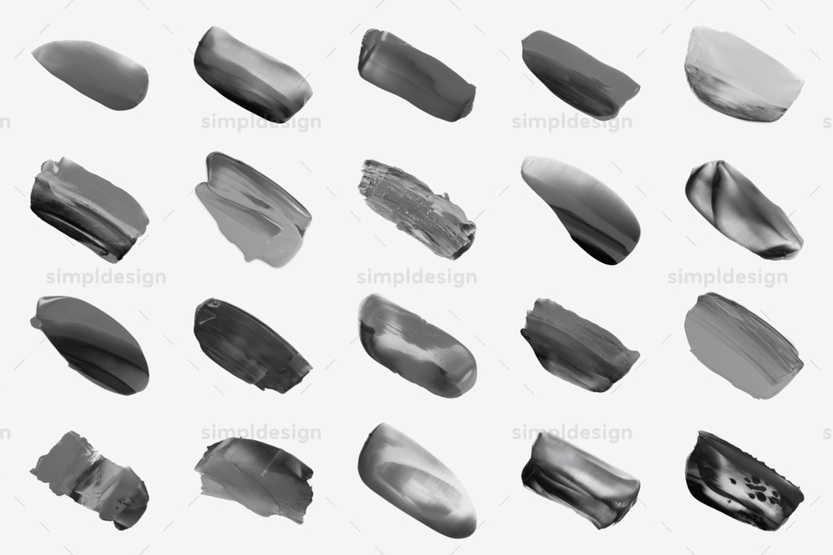 54 Paint Sample Photoshop Brushes, a Brush Add-On by SimplDesign (Photo 2 of 4)