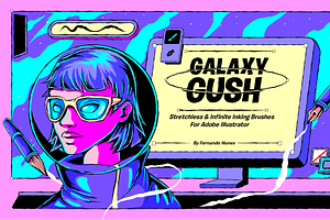 Galaxy Gush Illustrator Brushes