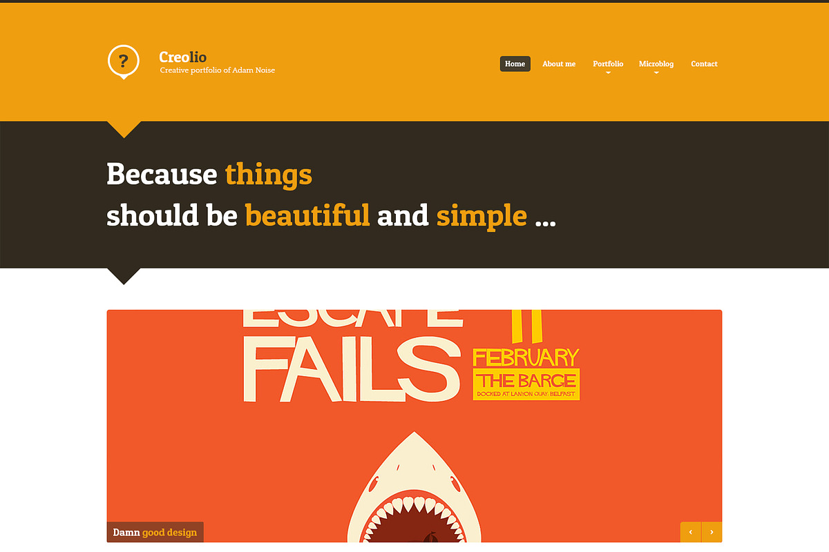 Creolio - Unique Portfolio WP Theme, a WordPress Template by IshYoBoy (Photo 3 of 12)