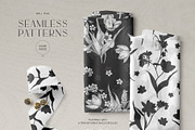 Black Flowers. Vector Set, an Illustration by PatrushevaYana (Thumbnail 3 of 8)
