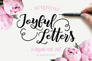 Joyful Letters font duo, a Script Font by HowJoyful  (Thumbnail 1 of 13)