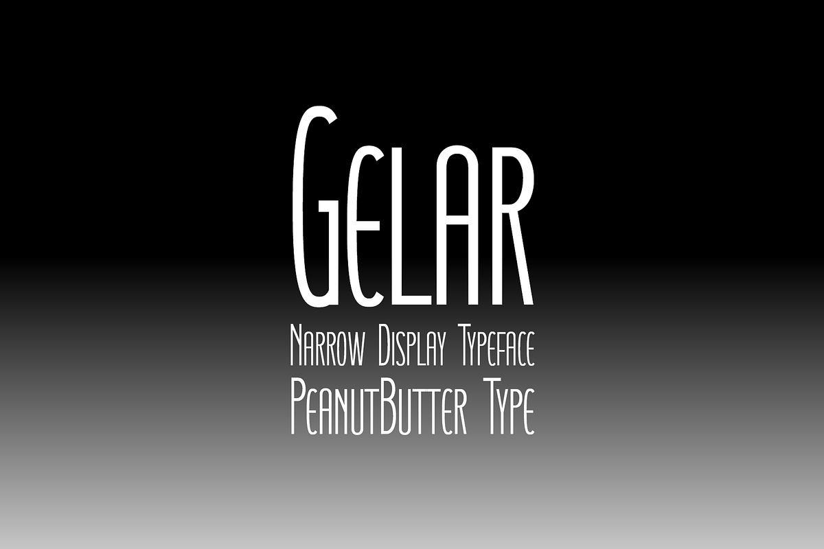 Gelar Narrow Display Typeface, a Sans Serif Font by PeanutButter Type (Photo 1 of 5)