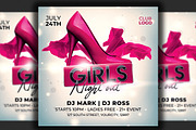 Girls Night Flyer Template | Flyer Templates ~ Creative Market