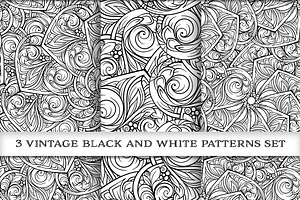 Vintage black and white patterns min