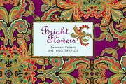 Bright flowers, a Texture Illustration by ilustrinna (Thumbnail 1 of 8)