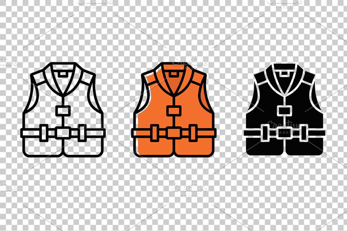 Life Jacket Vector Icon Set, an Object Graphic by Artonix (Photo 3 of 3)