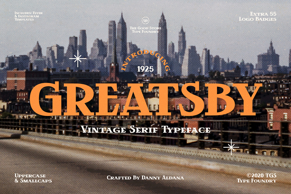 Greatsby + Extras, a Serif Font by The Good Store (Photo 1 of 10)