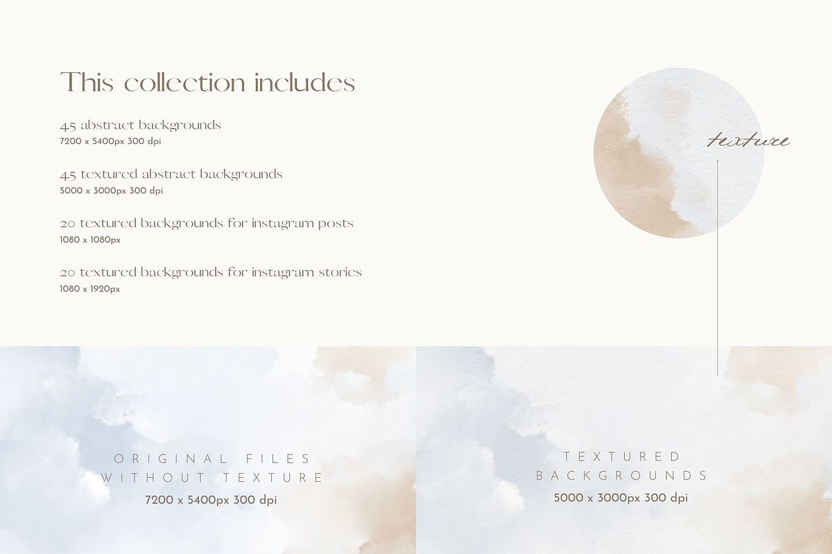 Beige and Blue Abstract Backgrounds, a Texture Graphic by Altea Design Studio (Photo 11 of 14)
