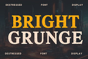 Bright Grunge Display Font, a Slab Serif Font by Fourteen Letter (Thumbnail 1 of 6)