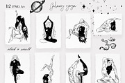 SACRED GALAXY YOGA. MAGICAL BUNDLE, an Illustration by ArtOLB (Thumbnail 3 of 12)