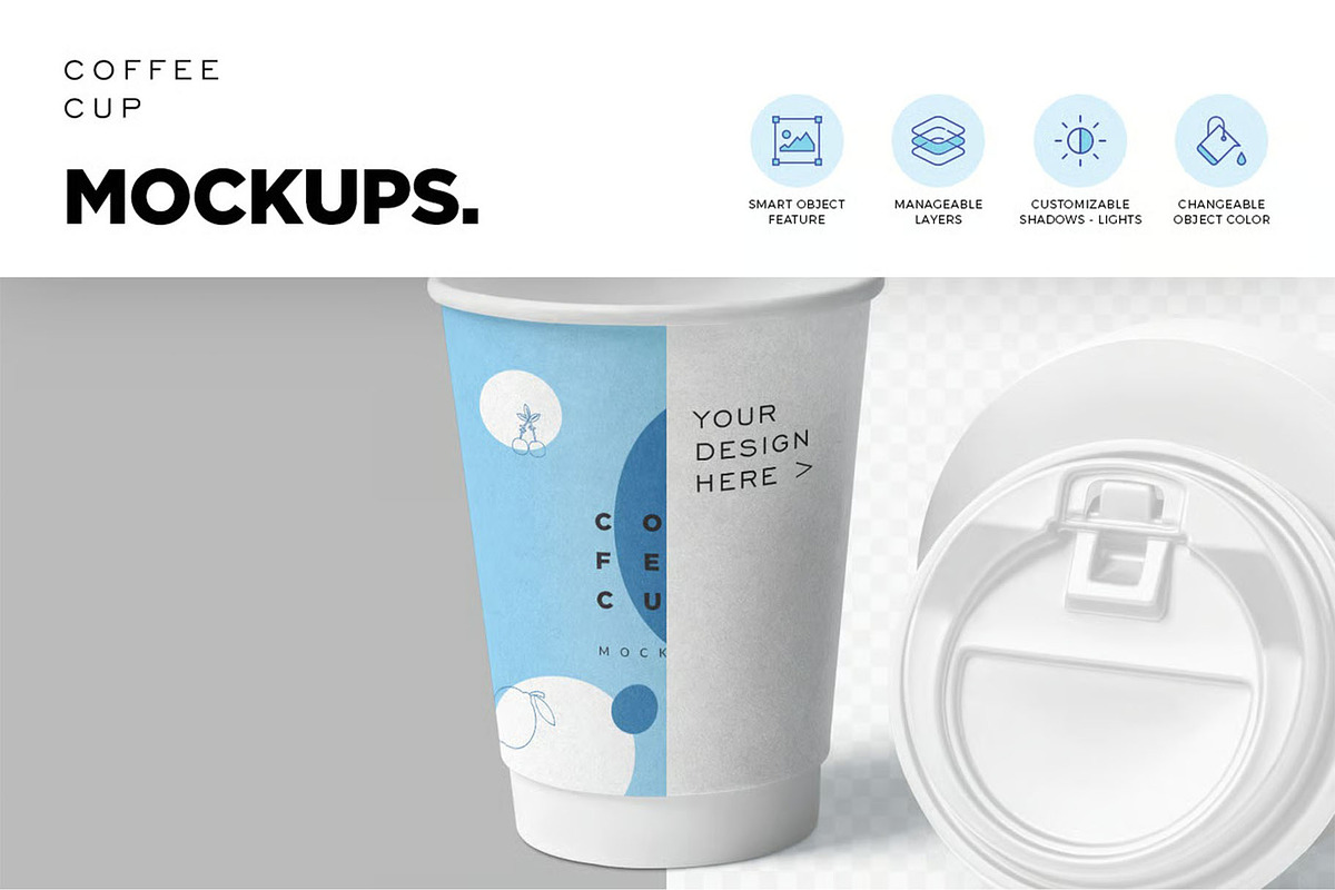 12 oz Coffee Cup Mockups, a Cups & Container Mockup by megostudi0 (Photo 5 of 6)
