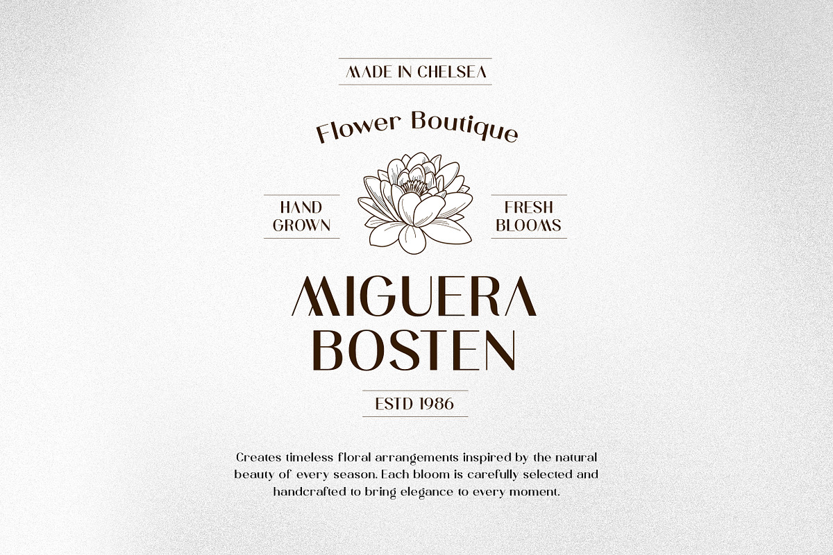Matteo – Elegant Display Sans Serif, a Sans Serif Font by Mahesans Co (Photo 2 of 10)