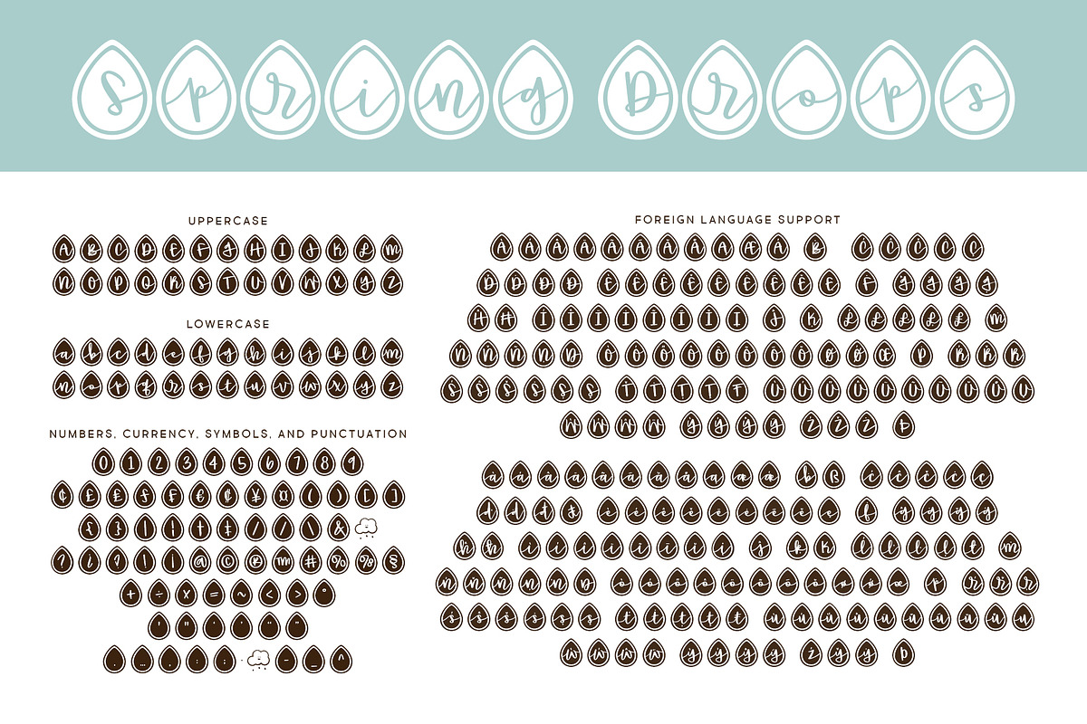 Spring Drops, a Font by Brittney Murphy Design (Photo 2 of 2)