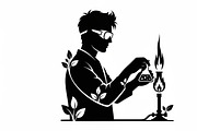 This Scientist Lab Silhouettes, an Illustration by Amazin_art (Thumbnail 22 of 22)