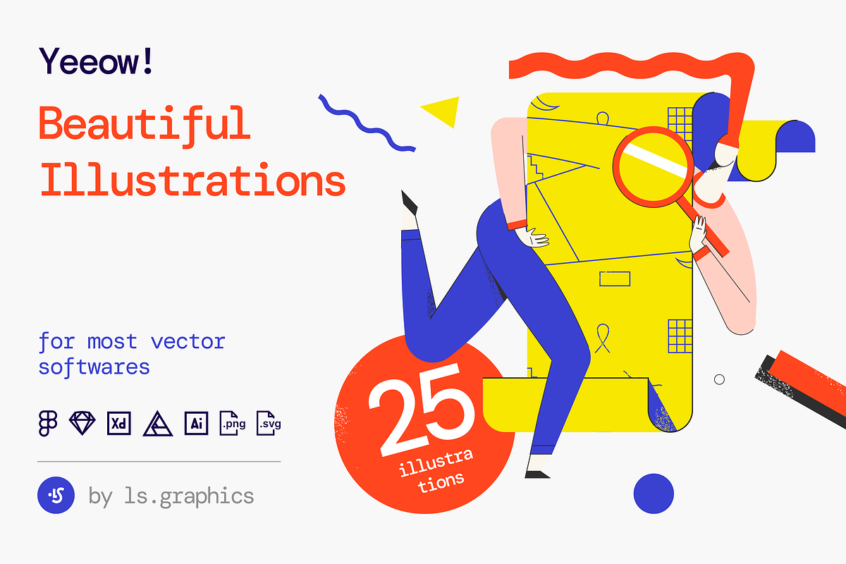 Yeeow! Illustration Kit, a Templates & Theme by ls-illustrations (Photo 1 of 7)