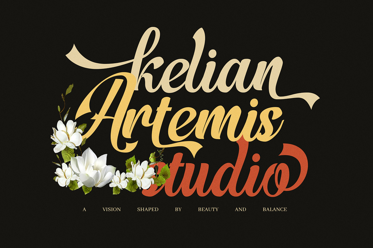 Dafensa Melisa Script Font, a Script Font by Graphicxell (Photo 3 of 8)