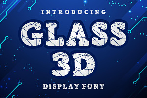 Glass 3D Font