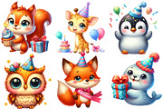Birthday Baby Animal Clipart, an Illustration by Designworld (Thumbnail 4 of 6)