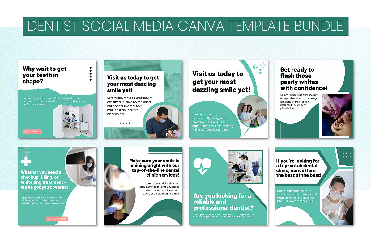 Dental Social Media Template Bundle, a Presentation Template by Snapybiz (Photo 8 of 9)