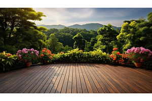 outdoor building deck ai generated, an Architecture Photo by pikepicture