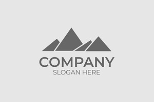 Clean simple mountain logo