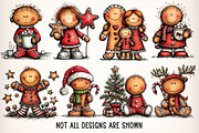 Whimsical Gingerbread Man Clipart, an Illustration by Dream Creation (Thumbnail 2 of 7)