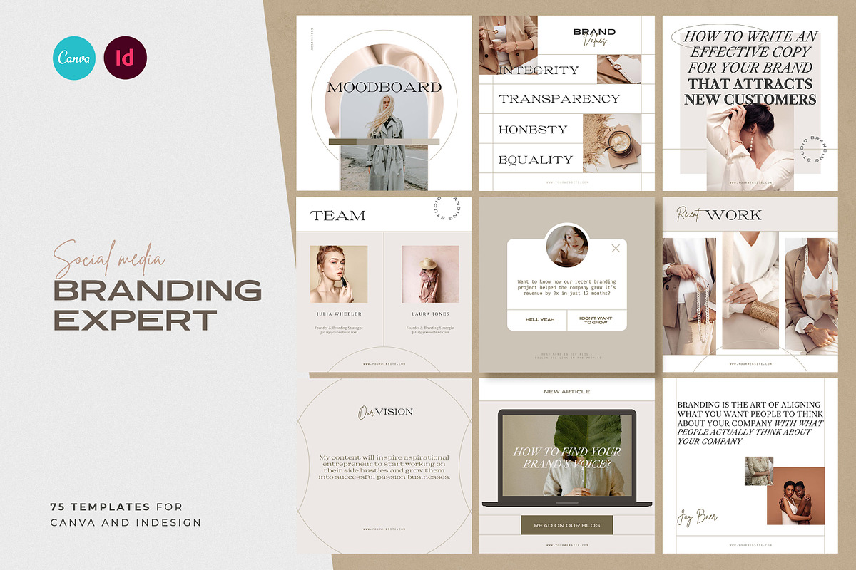 Branding Expert Instagram Templates, a Social Media Template by AndrewPixel (Photo 1 of 13)