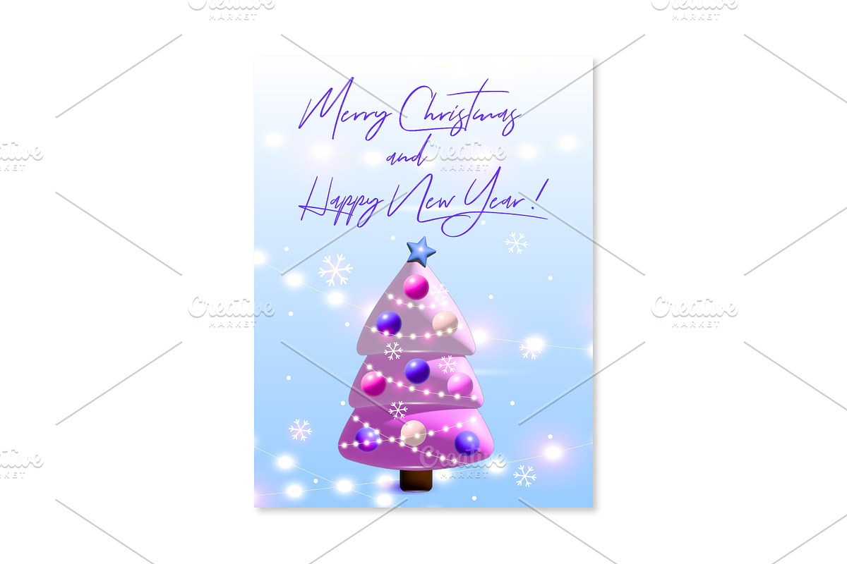 Merry Christmas Poster Vector, a Poster Template by kh_cat (Photo 2 of 2)