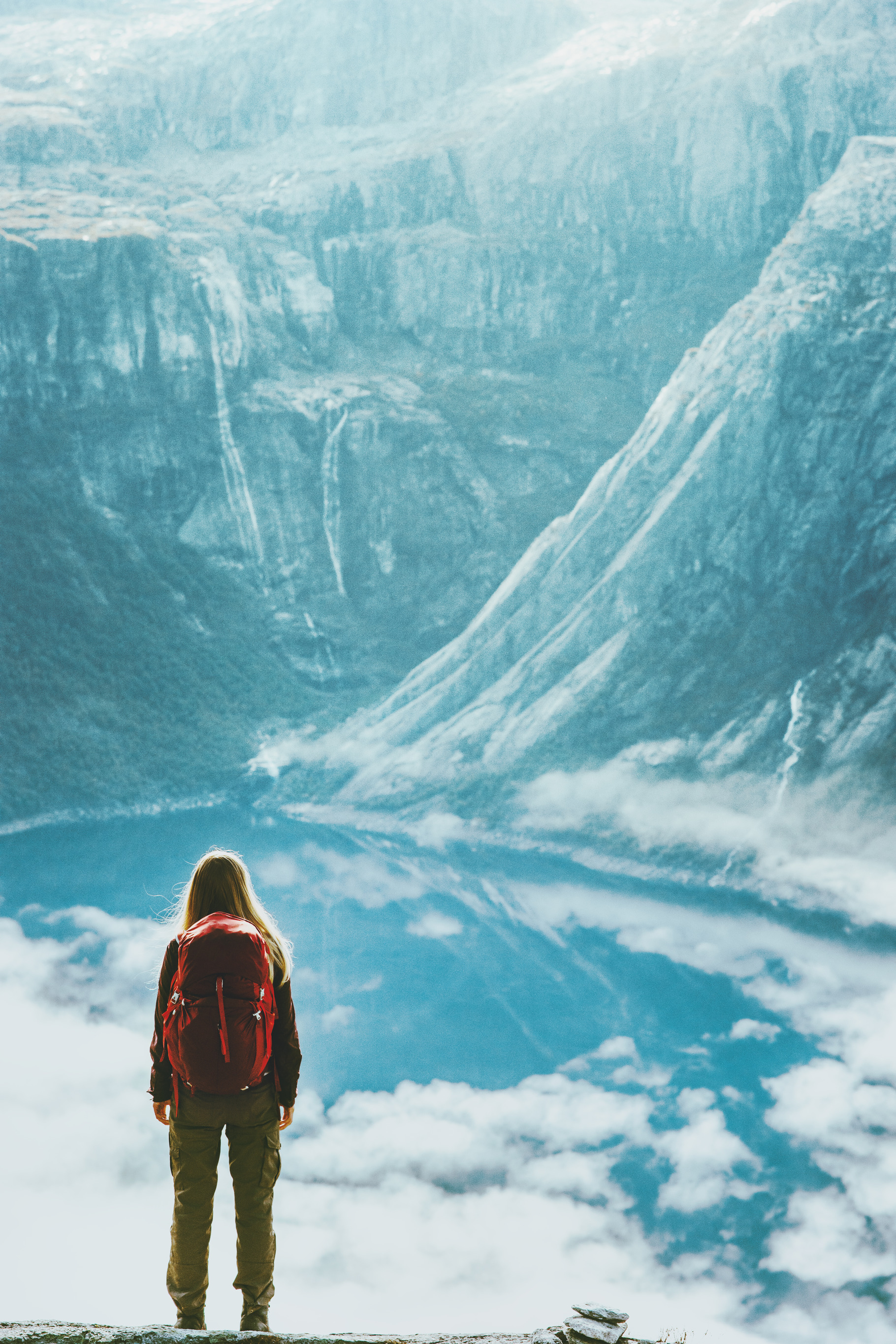 Traveler woman wander landscape, a Person Photo by e v e r s t