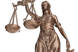 Bronze Lady of Justice Statue