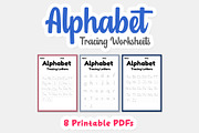 Alphabet worksheet, Tracing letters, an Education Illustration by TukTuk Design (Thumbnail 2 of 4)