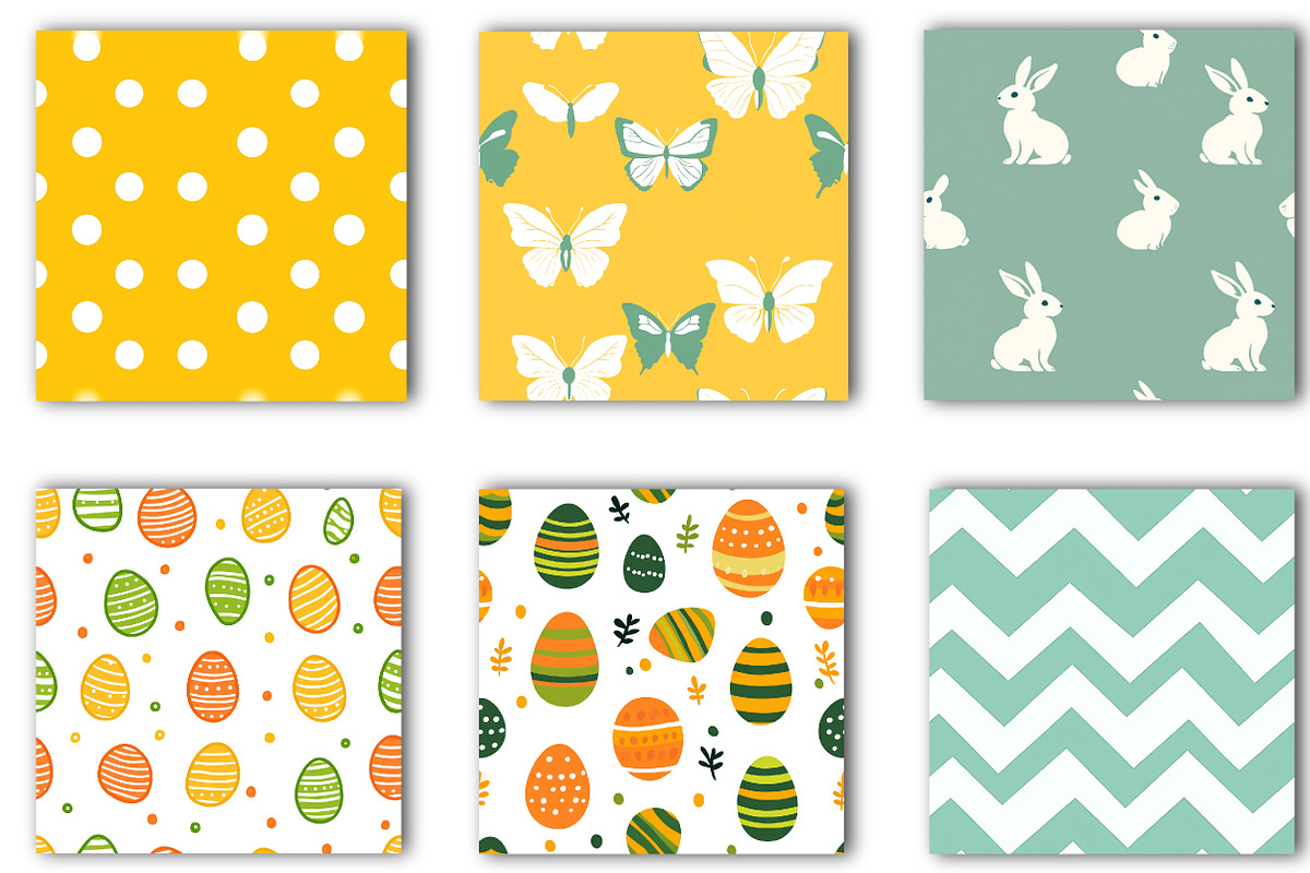Seamless Easter Pattern Bundle, an Illustration by OK Design (Photo 3 of 3)