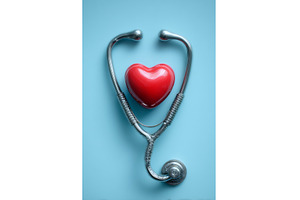 A decorative red heart topped with a, a Health & Medical Photo by ZinetroN