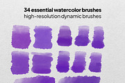 Procreate watercolor bundle, a Brush Add-On by Endete & Mazak brushes (Thumbnail 2 of 10)