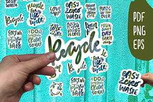 Zero waste sticker pack
