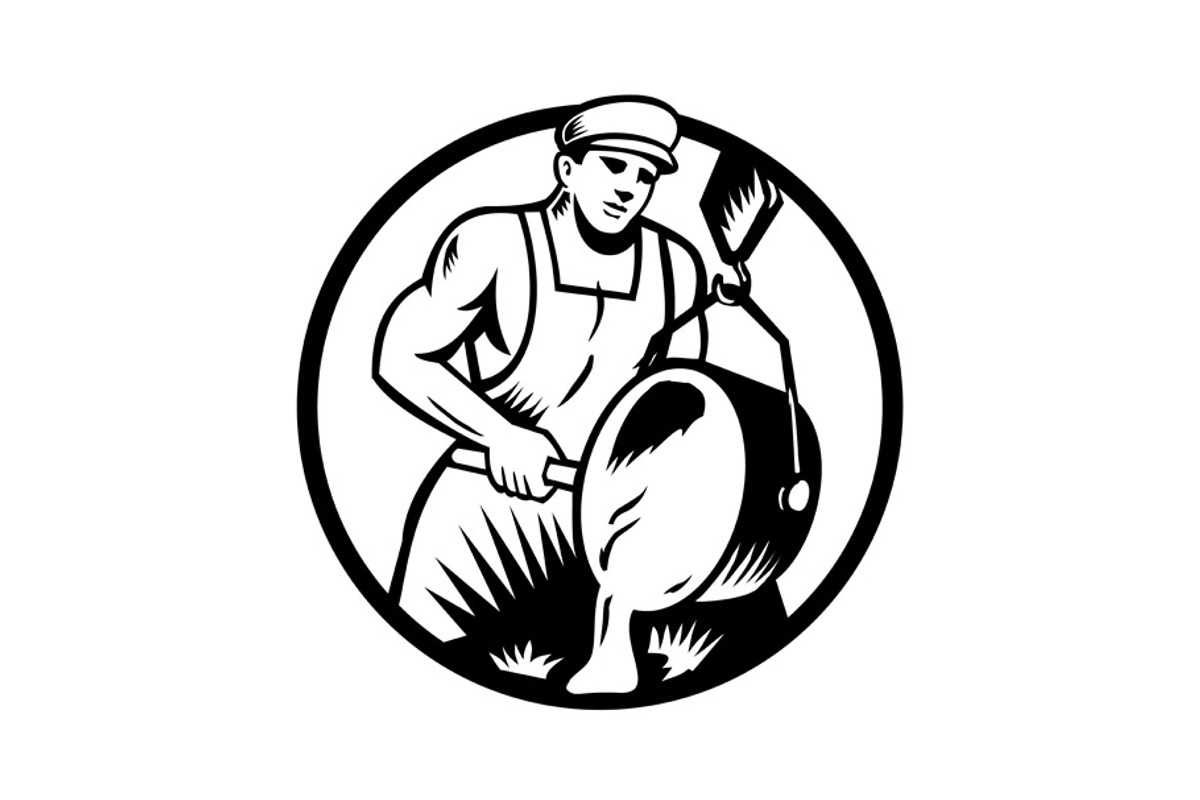 Vintage Foundryman Retro Logo, an Illustration by patrimonio
